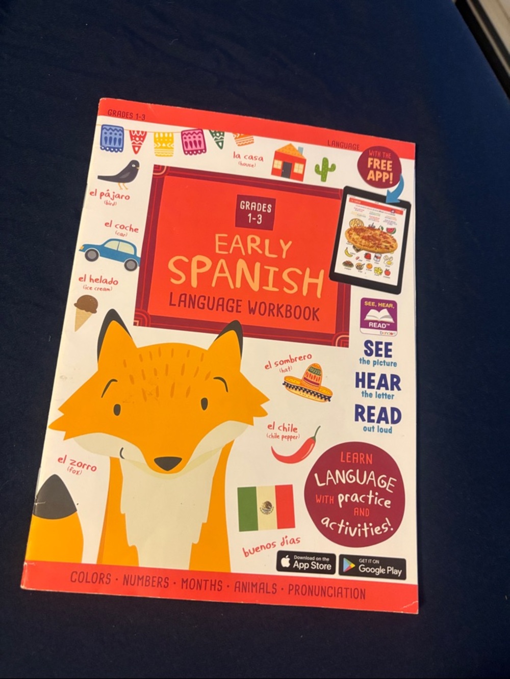 Early Spanish Language Workbook for Kids Grades 1-3 New!